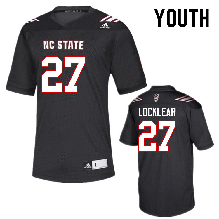 Youth #27 Ashton Locklear NC State Wolfpack College Football Jerseys Sale-Black